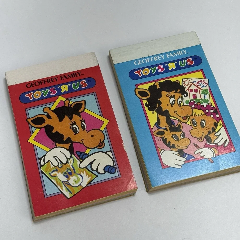 Vintage Toys R Us Notepad Writing Pad Lot Geoffrey Family 3